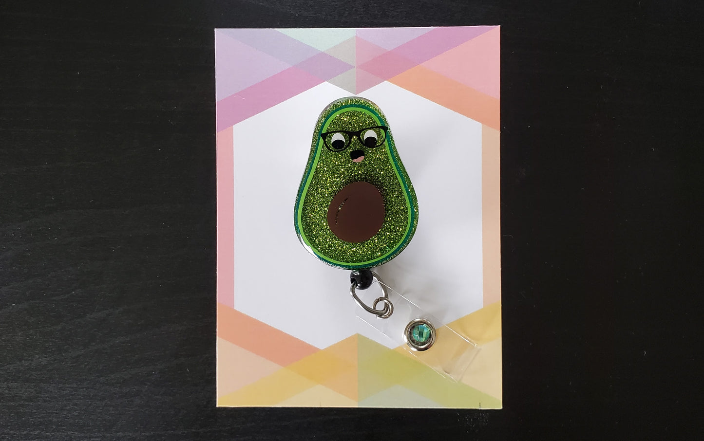 Nerdy Avocado Badge Reel ID Holder