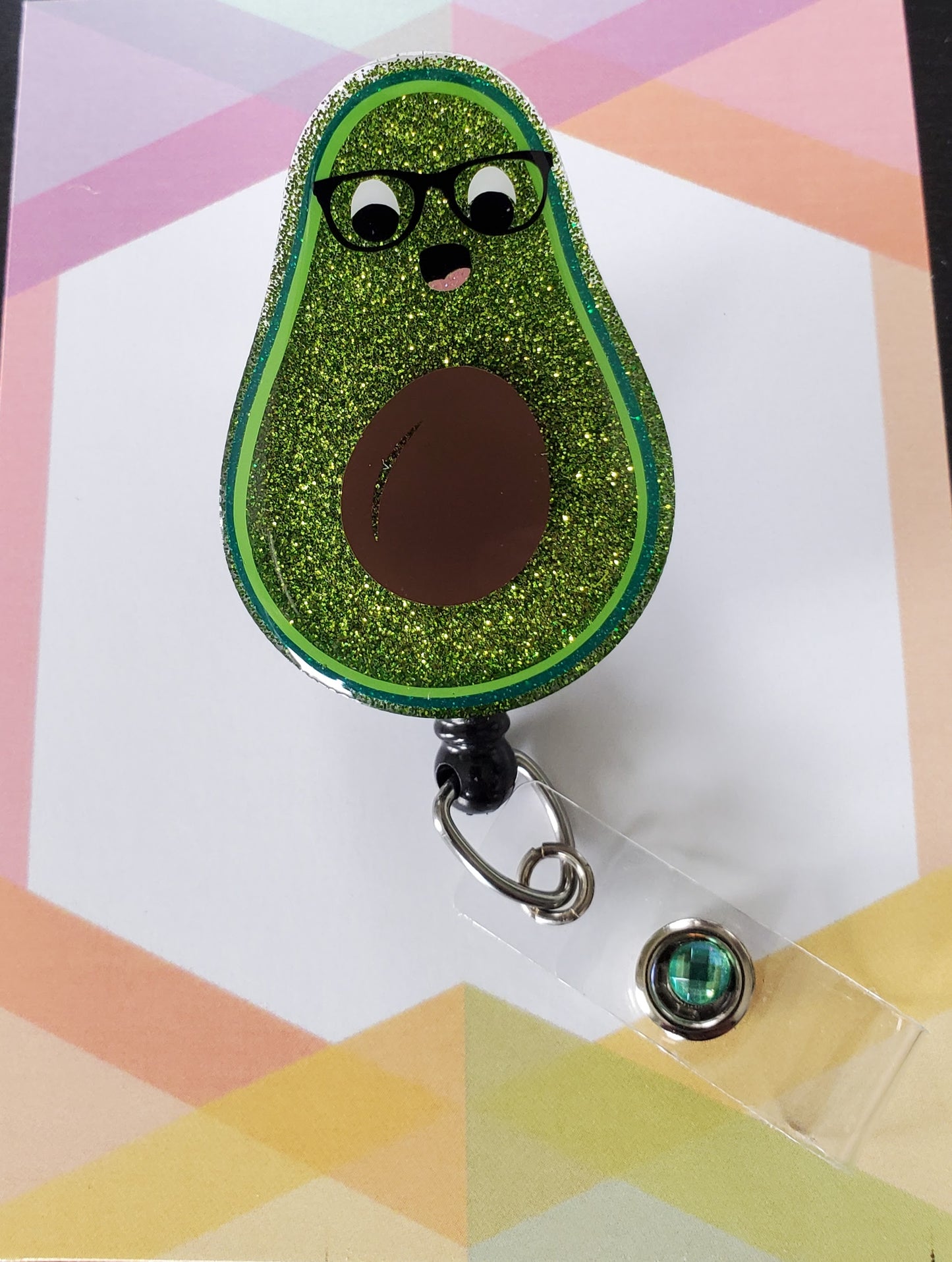 Nerdy Avocado Badge Reel ID Holder