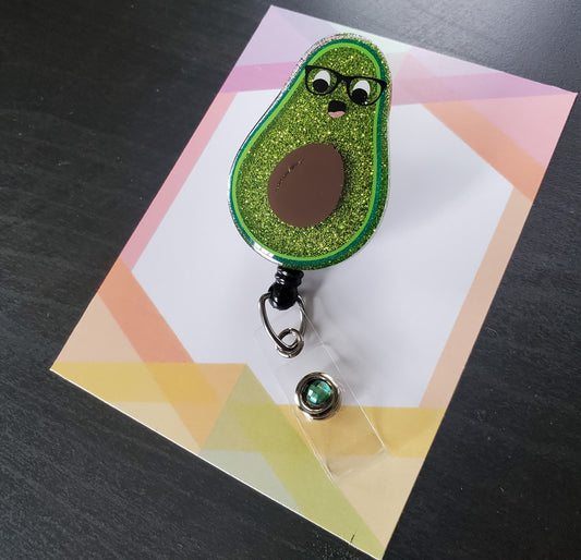 Nerdy Avocado Badge Reel ID Holder