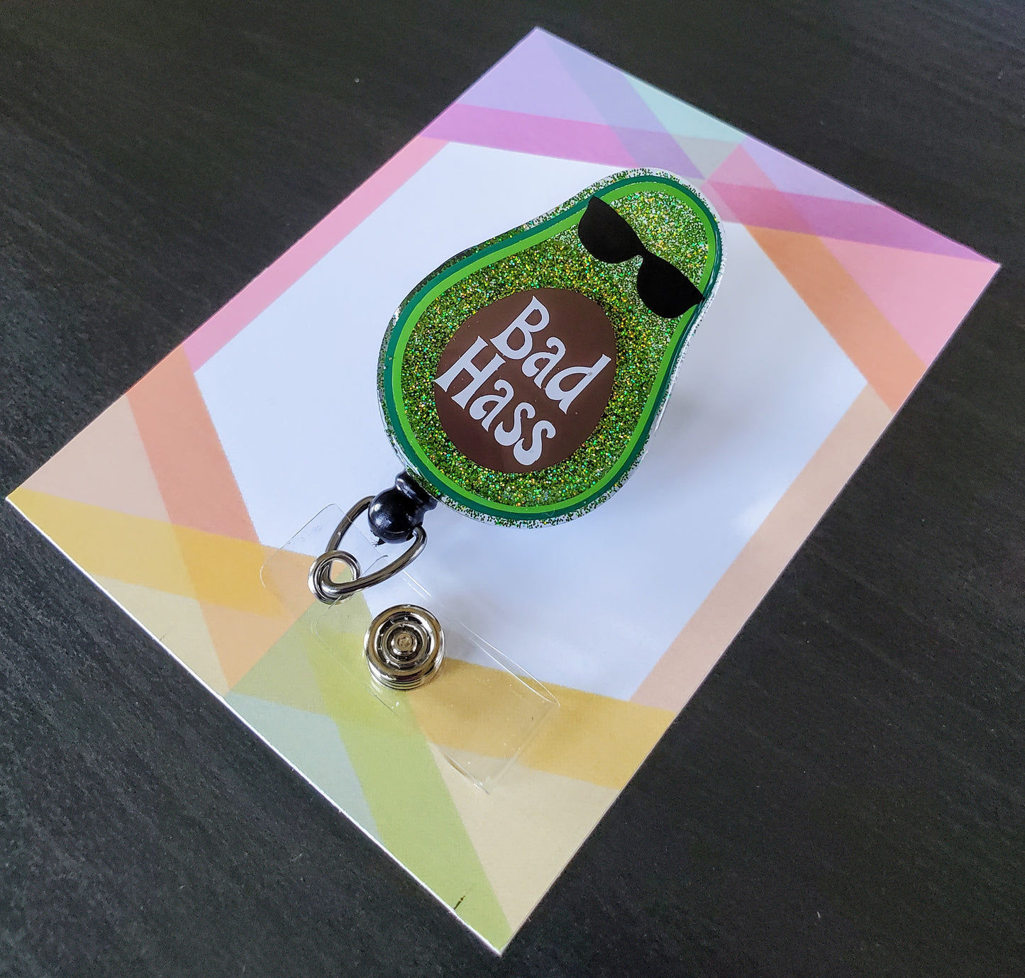 Bad Hass Avocado Badge Reel ID Holder