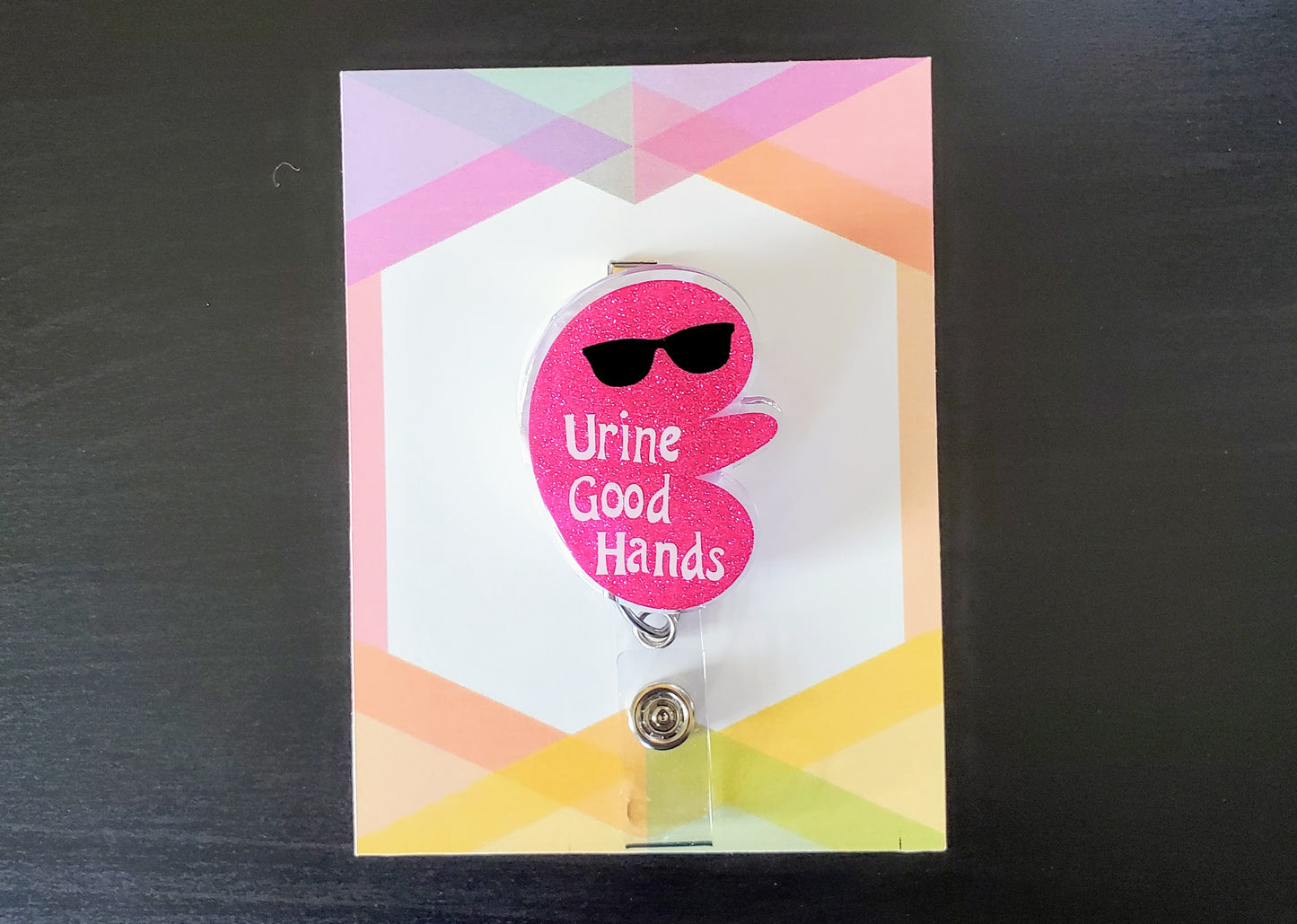 Kidney Badge Reel ID Holder | Urine Good Hands | Funny | Cool | Nurse | Doctor | Dialysis | Nephrology | Transplant | Urine | Nephrologist | RN | MD | Gift