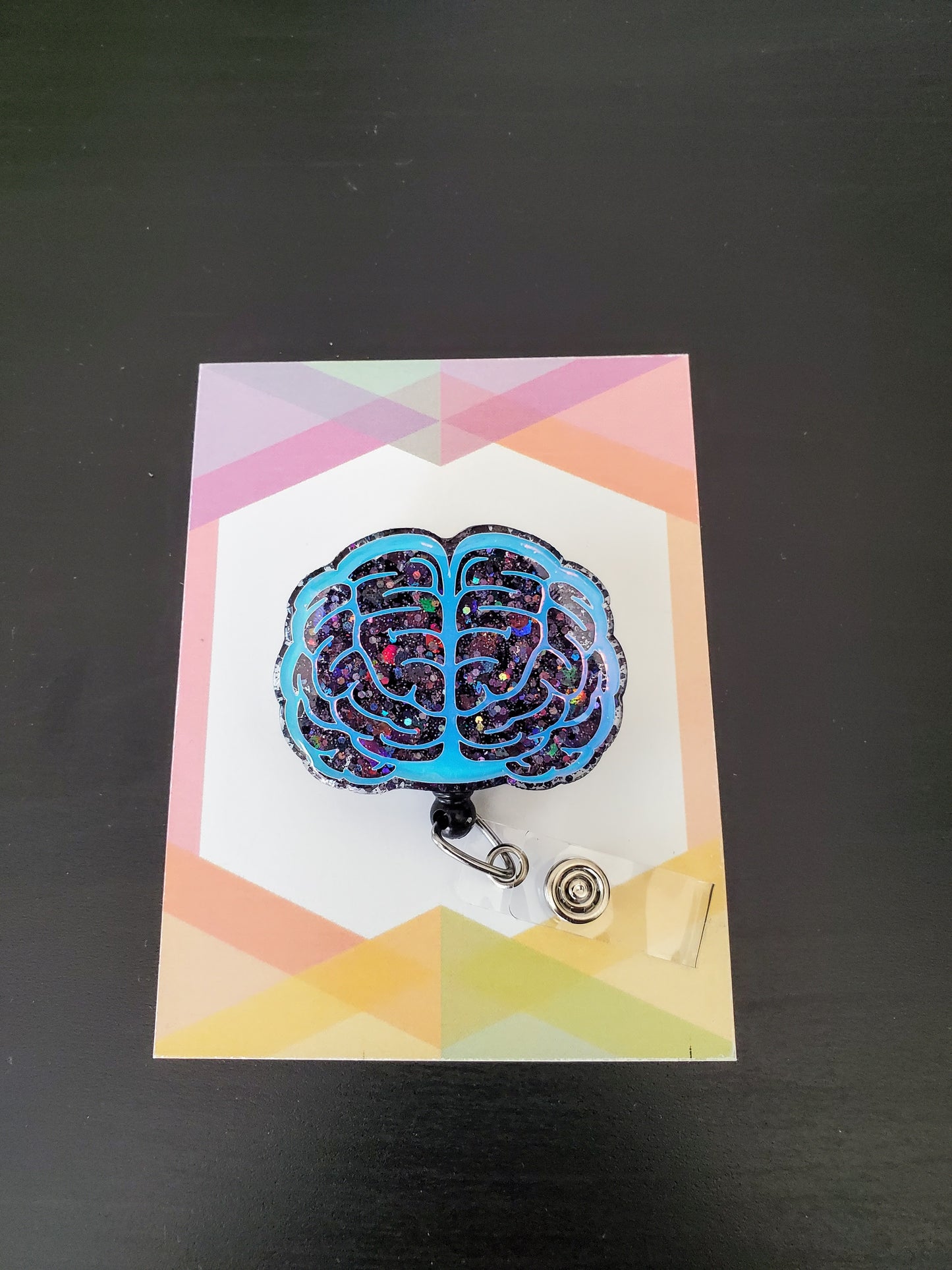 Brain Badge Reel ID Holder | Electric | Nurse | MD | Neurology | Neuro | Science | Doctor | Medical | RN | Gift