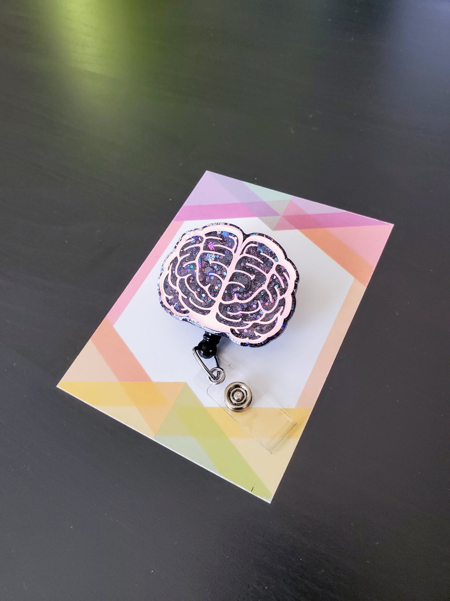 Brain Badge Reel ID Holder | Electric | Nurse | MD | Neurology | Neuro | Science | Doctor | Medical | RN | Gift