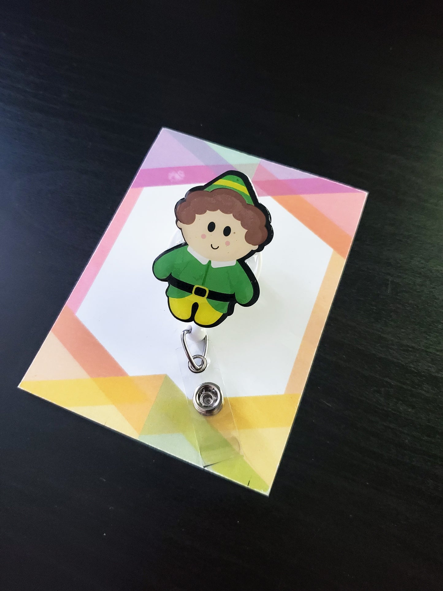 Cute Elf Badge Reel ID Holder