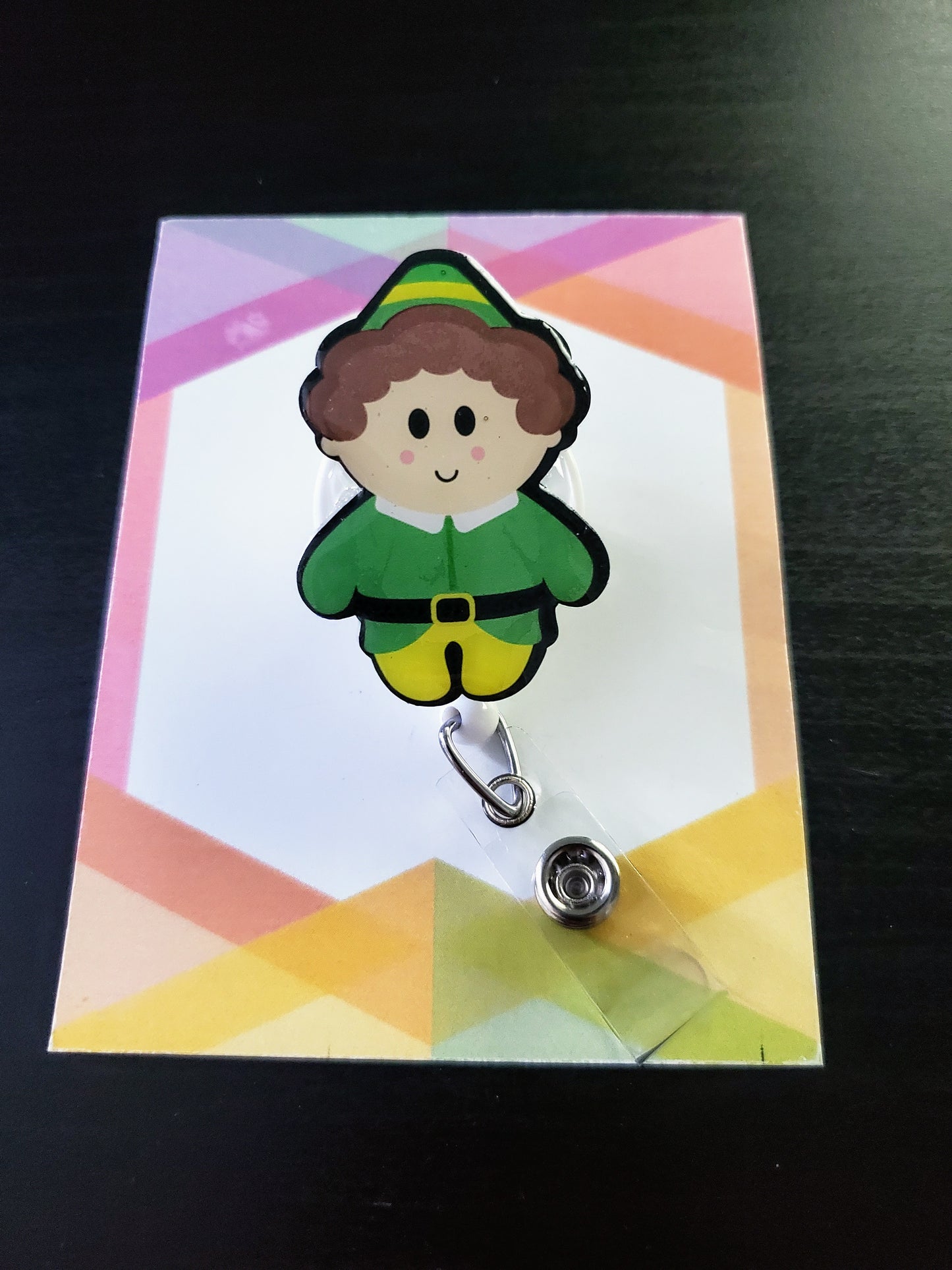 Cute Elf Badge Reel ID Holder