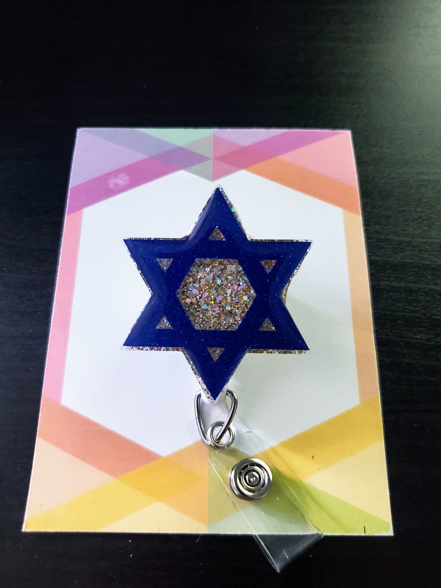 Star of David Badge Reel ID Holder