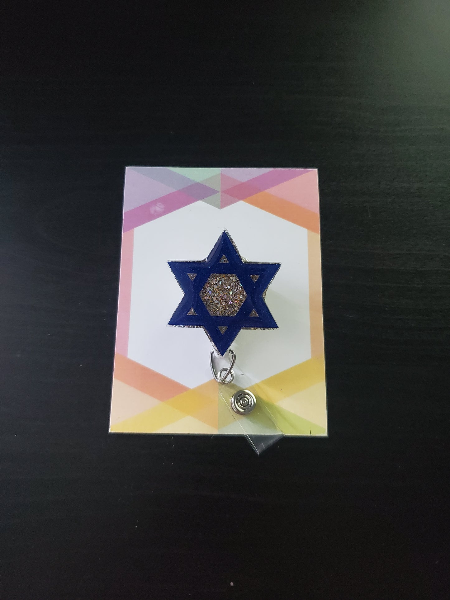 Star of David Badge Reel ID Holder