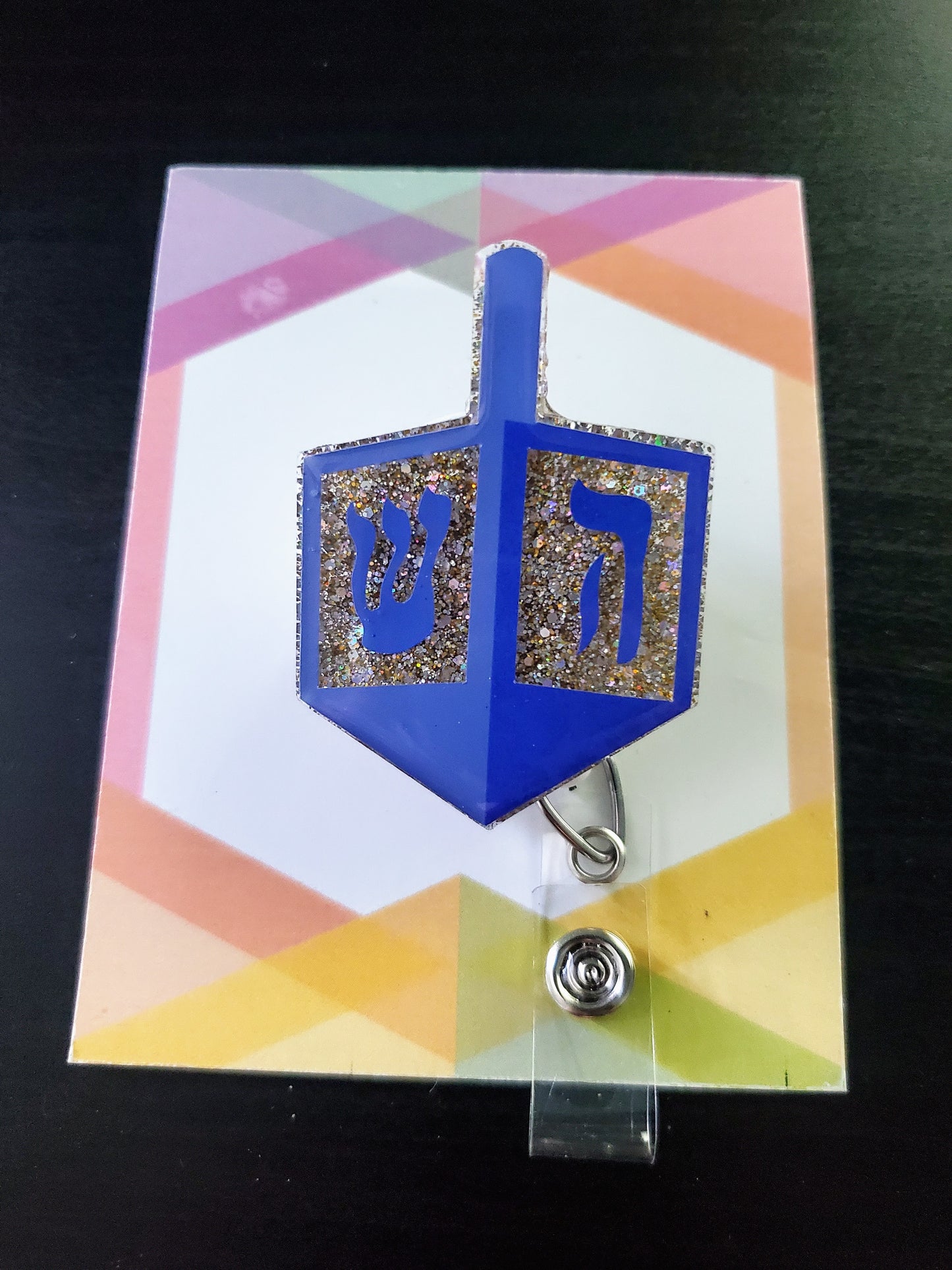 Dreidel Badge Reel ID Holder