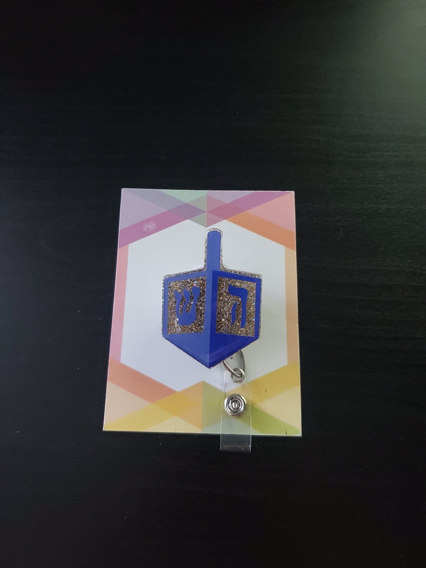 Dreidel Badge Reel ID Holder